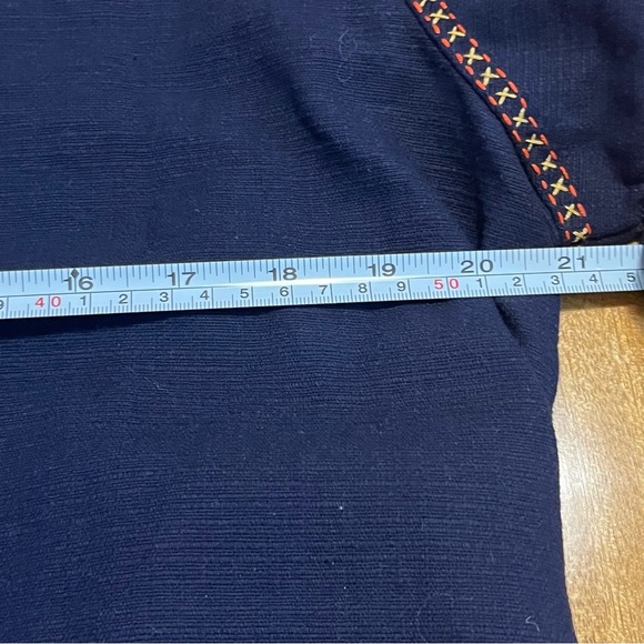 Chitralada Navy and Multicolor Patterned Women's Top - Picture 6 of 8